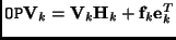 ${\bf {\tt OP} V}_k = {\bf V}_k {\bf H}_k + {\bf f}_k {\bf e}^T_k$